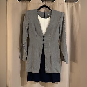 Breaking Loose Striped Navy Blue  and White Women's Dress